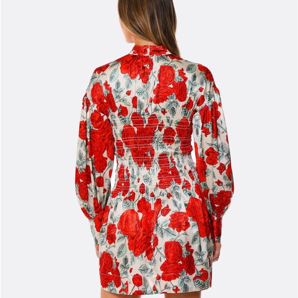 GANNI Silk Stretch Satin Mini Dress - Picture 10 of 14